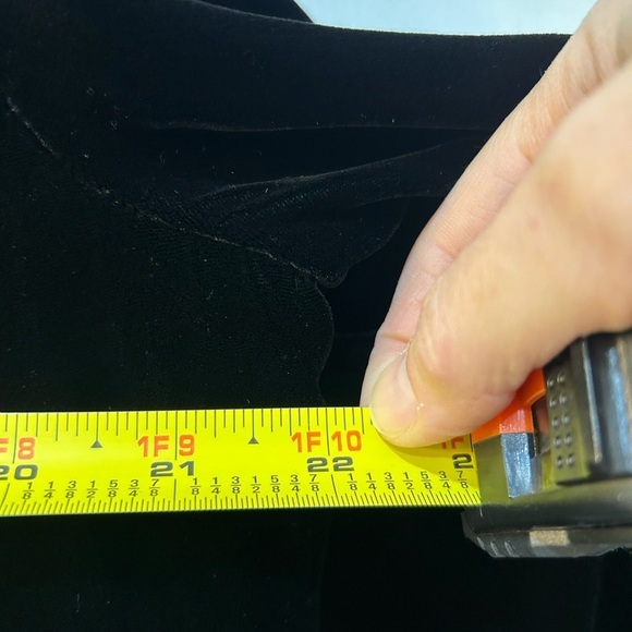 Lands' End Silk Blend Velvet Tunic Top Womens Sz L Black Beaded V Neck Pullover - Picture 7 of 10